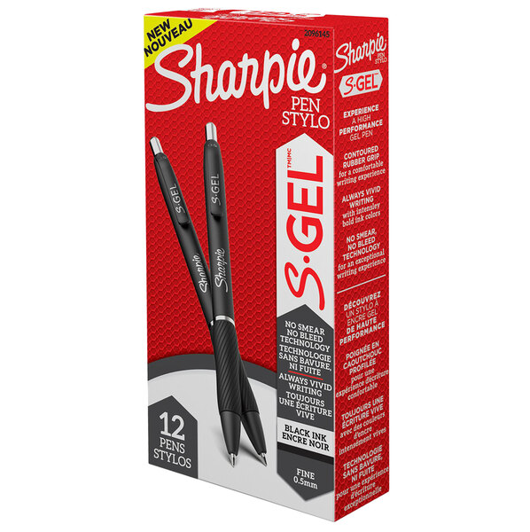 BOLIGRAFO SHARPIE S GEL NEGRO DOCENA