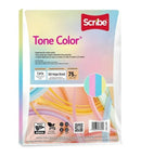 PAPEL A COLOR CARTA PQ-100 HOJAS DE 4 COLORES PASTEL SCRIBE