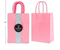 BOLSA DE PAPEL CON MANGOS DE  6" X 8.5" X 8.5" COLOR ROSA PQ-12
