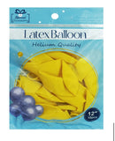 GLOBOS 12" COLOR AMARILLO PQ-10