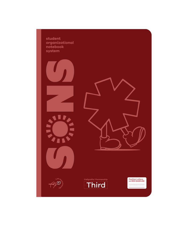 LIBRETA DE COMPOSICION PRIMARIA THIRD GRANDE DE CARPETA BLANDA "SONS" DE 200 PAGINAS