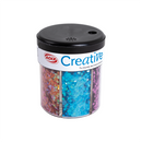 BRILLO "GLITTER" DE 50 g GRUESA ENVASE DE 6 COLORES NEONES CREATIVE