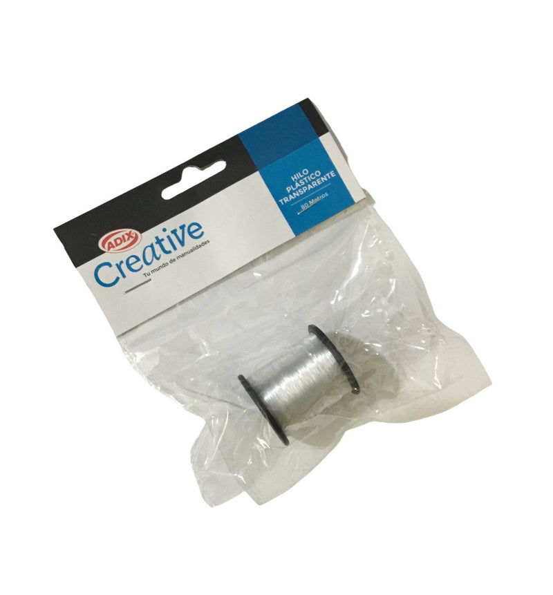 CORDON DE PLASICO TRANSPARENTE 80mts ADIX CREATIVE