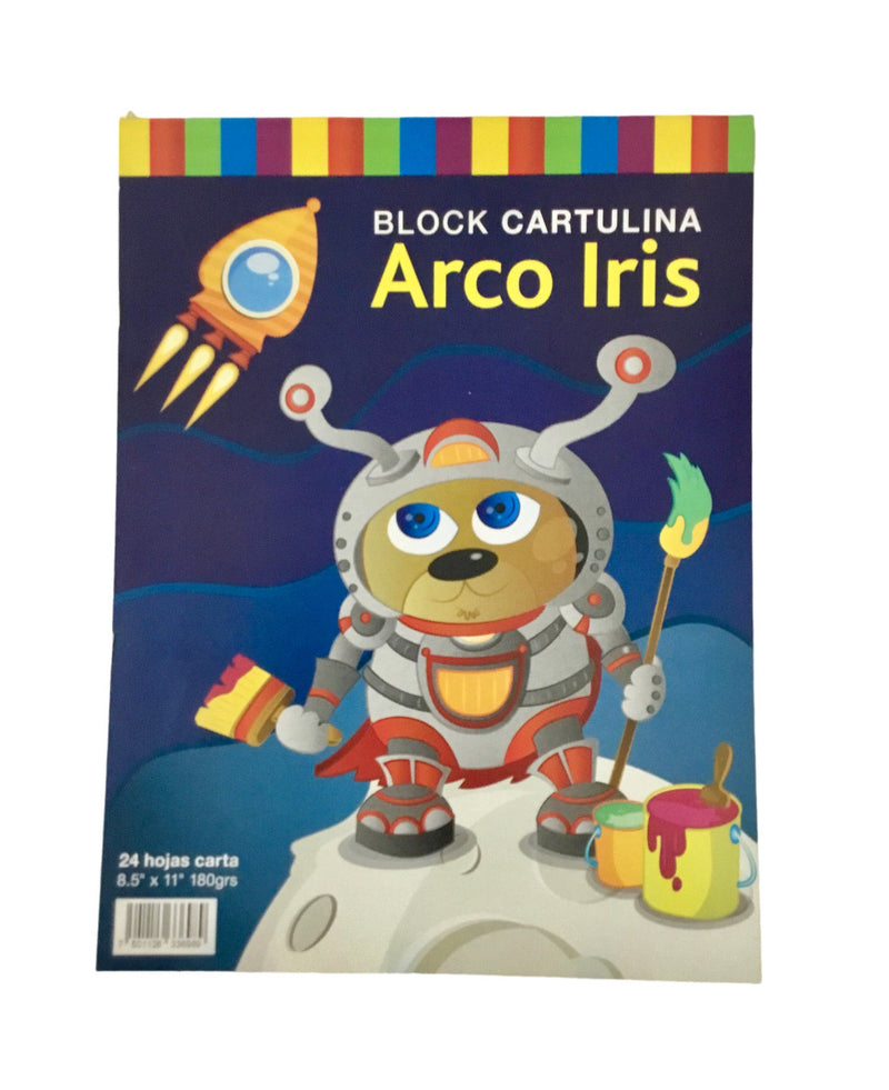 PAPEL DE CONSTRUCCION 8 1/2" X 12" PQ-24 HOJAS ARCO IRIS