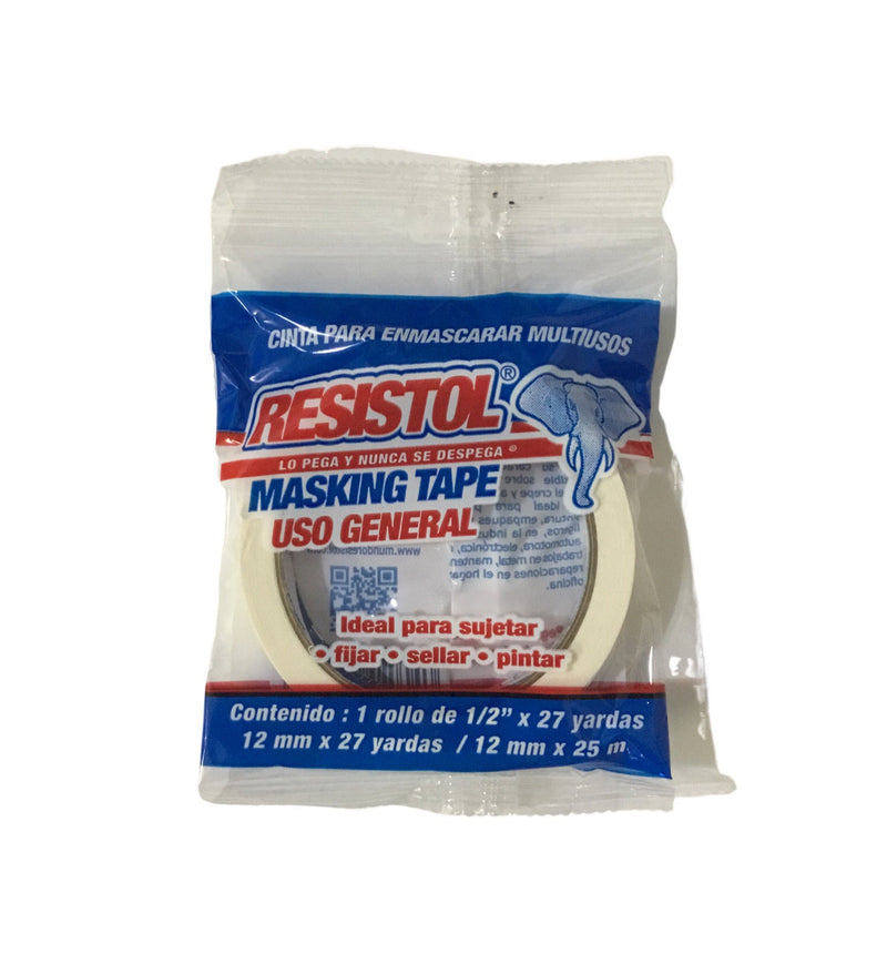 MASKING TAPE  ½" X 27 YD RESISTOL