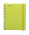 LIBRETA DE RECORD GRANDE EN ESPIRAL CARPETA DURA 7" X 8 1/2" CITRIC DE 200 PAGINAS EL LIDER