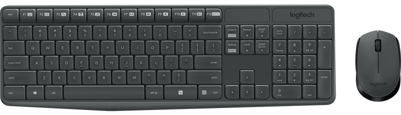 TECLADO CON MOUSE INHALAMBRICOS COMBO EN INGLES MK235 LOGITECH