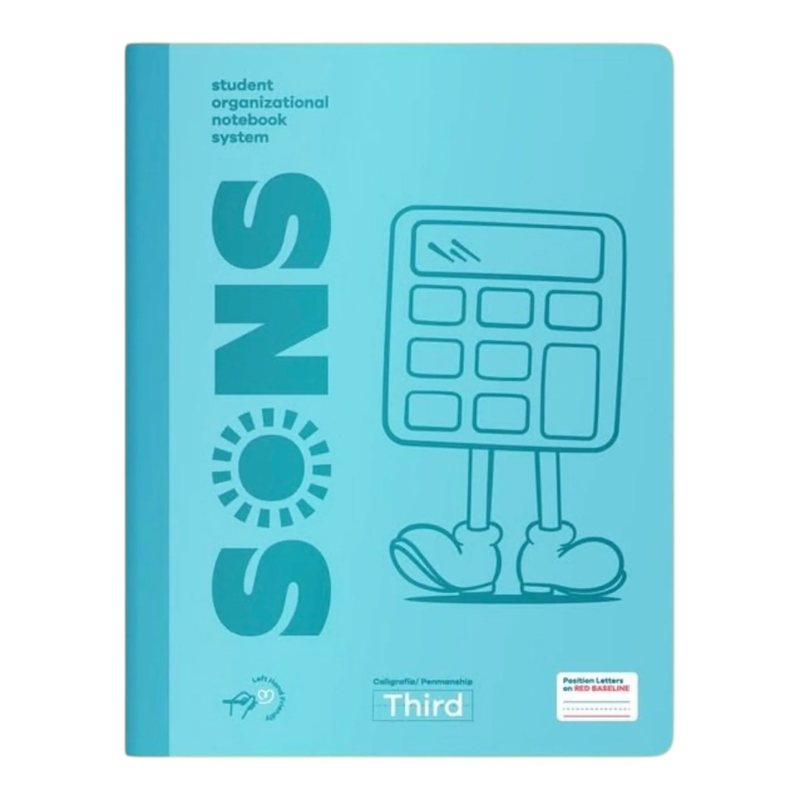 LIBRETA DE COMPOSICION PRIMARIA THIRD GRANDE DE CARPETA BLANDA "SONS" DE 200 PAGINAS