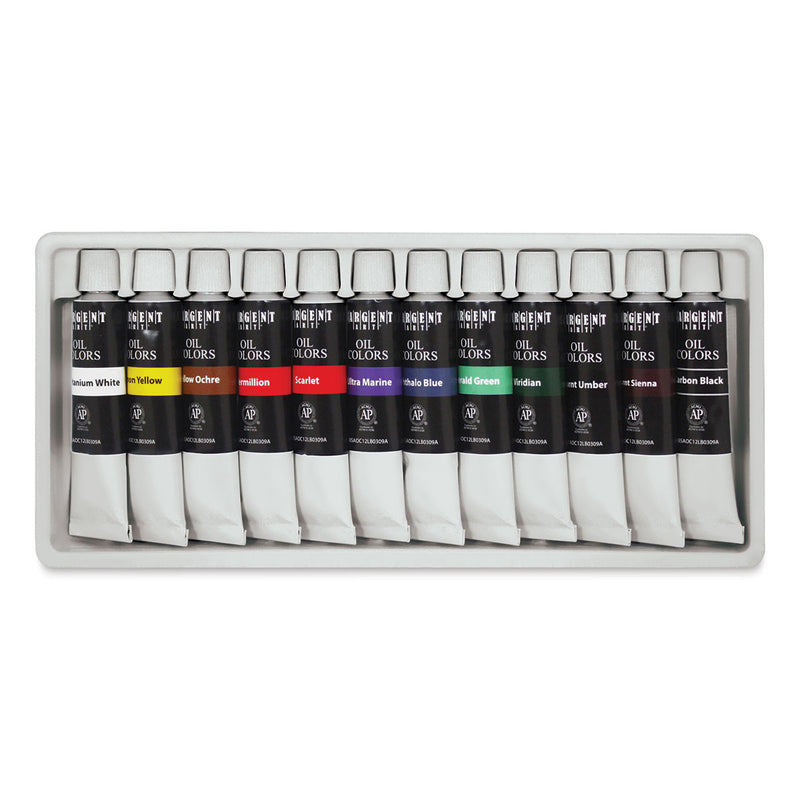 PINTURA EN ACEITE 12ML SET DE 12 COLORES EN TUBOS SARGENT ART