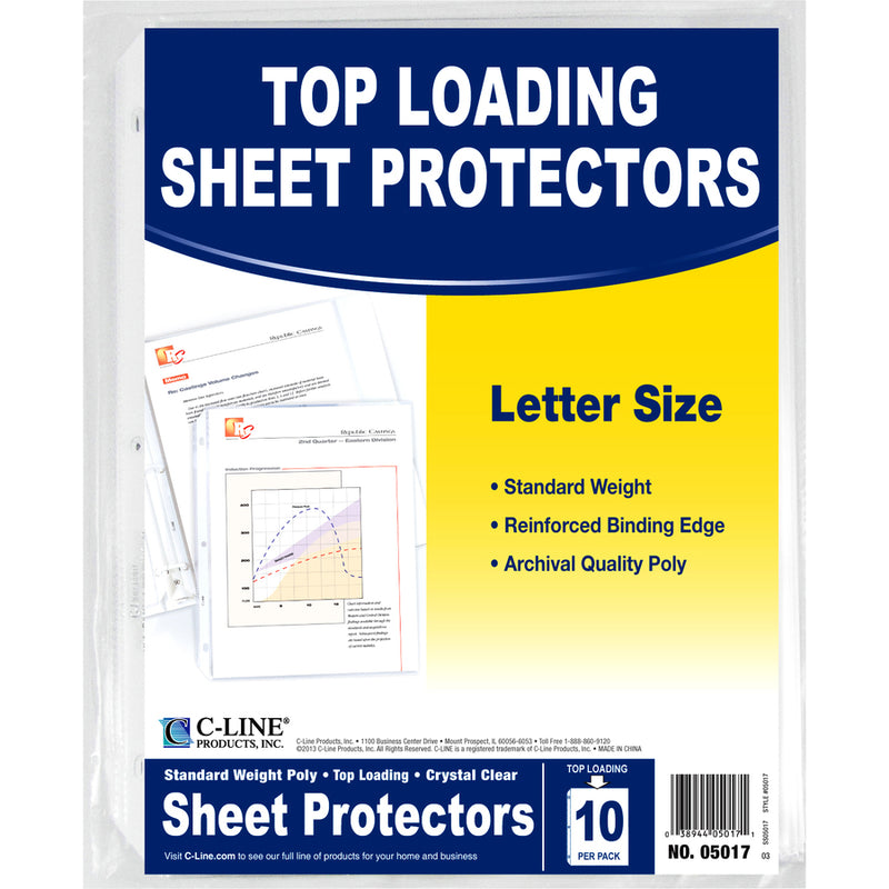 SHEET PROTECTORS TAMAÑO CARTA PQ-10 O PQ-25 C-LINE