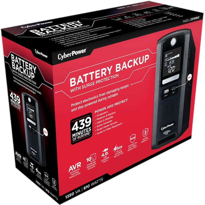 BATTERY BACKUP CYBER POWER 1,350VA/810W