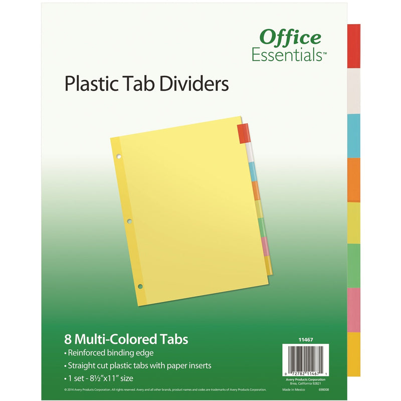 DIVISIONES DE CARPETA 8 TABS A COLORES AVERY