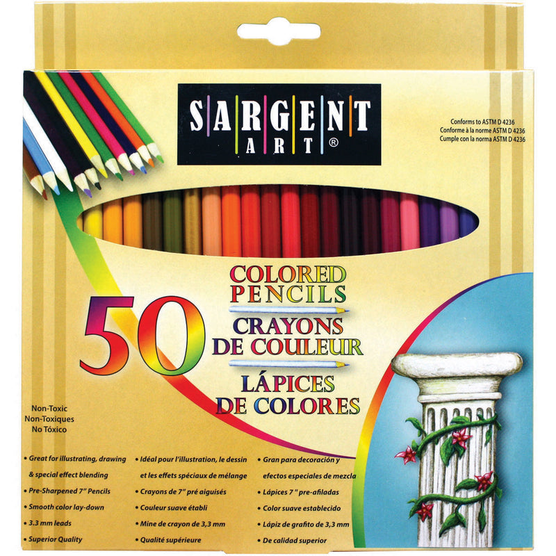 LAPICES DE COLOREAR DE 50 LAPICES SARGENT ART