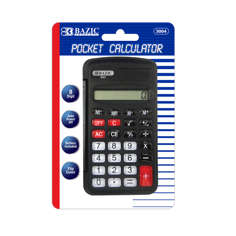 CALCULADORA DE BOLSILLO BAZIC 3004