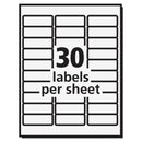 LABEL 1" X 2 5/8" BLANCO CJ-3000,100 HOJAS DE 30 LABELS PRESS-A-PLY