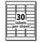 LABEL 1" X 2 5/8" BLANCO CJ-3000,100 HOJAS DE 30 LABELS PRESS-A-PLY