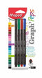 MARCADOR PERMANENTE PUNTA EXTRA FINA GRAPH' PEPS COLORES CLASICOS SET-4 MAPED