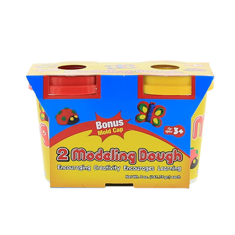 PLASTICINA BLANDA "MODELING DOUGH" 2 COLORES BAZIC