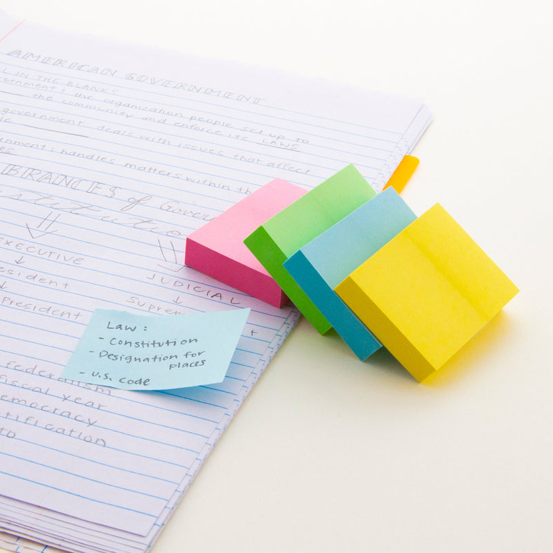 SELF STICK NOTES 1.5" X 2" COLORES PASTEL PQ-4 BAZIC