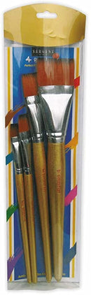 PINCELES  PLANOS GRANDES SET DE 4 SARGENT ART