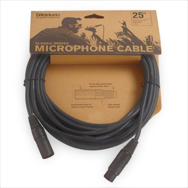 CABLE DE MICROFONO LOW IMPEDANCE DE 25' D'ADDARIO