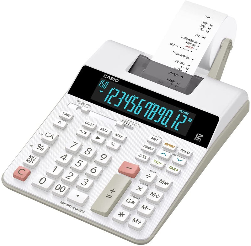 CALCULADORA COMERCIAL DE ESCRITORIO CASIO HR-300RC DE 12 DIGITOS