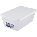 CAJA PLASTICA MULTIUSOS CLEAR CON TAPA BLANCA STERILITE