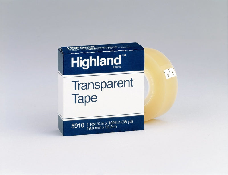 TAPE TRANSPARENTE 3M HIGHLAND 5910 3/4" X 36 YARDAS