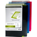 LIBRETA DOCKET ESPIRAL 8.5" X 11" ASSORTED COLORS 1 SUBJECT