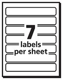 LABEL FILE FOLDER 2/3" X 3 7/16" COLORES SURTIDOS PQ-252 AVERY