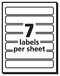 LABEL FILE FOLDER 2/3" X 3 7/16" COLORES SURTIDOS PQ-252 AVERY