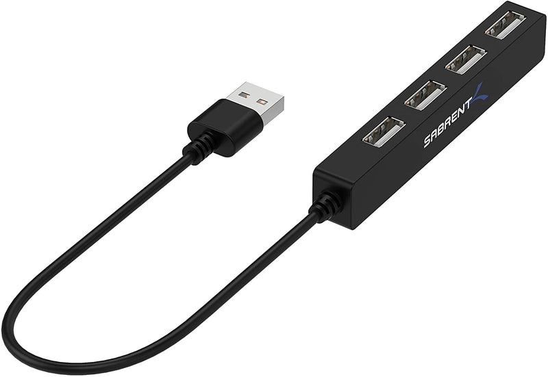 HUB USB 2.0 PORTATIL DE 4 PUERTOS (CABLE DE 9.5") SABRENT