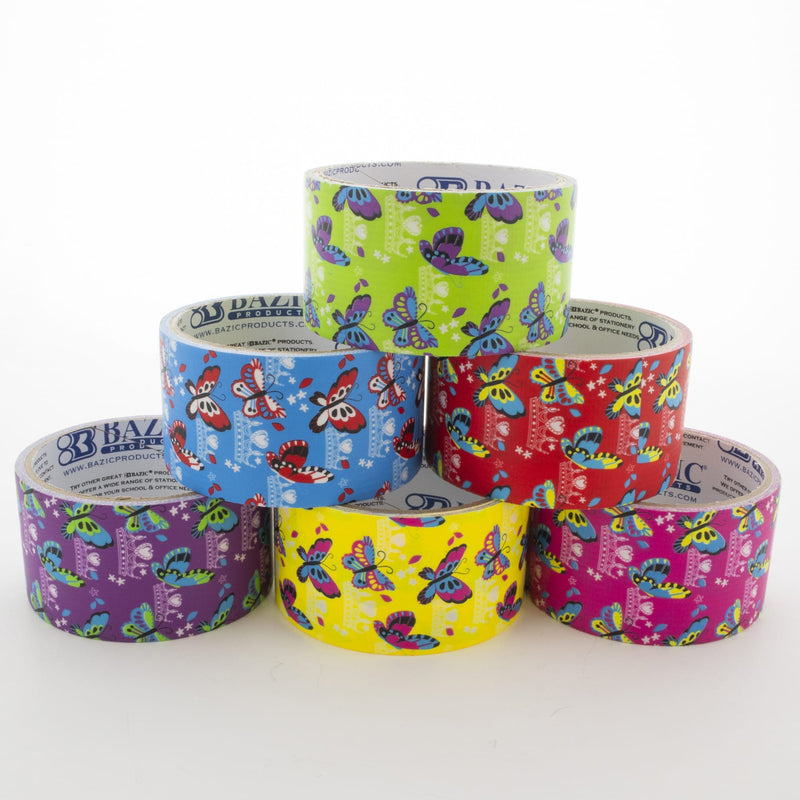 DUCT TAPE 2" DISEÑO MARIPOSAS VARIOS COLORES BAZIC