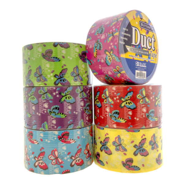 DUCT TAPE 2" DISEÑO MARIPOSAS VARIOS COLORES BAZIC