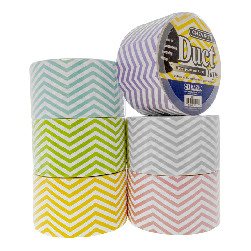 DUCT TAPE 2" DISEÑO CHEVRON VARIOS COLORES BAZIC