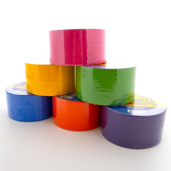 DUCT TAPE COLORES FLUORESCENTES 1.88" X 3 YARDAS VARIOS COLORES A ESCOGER BAZIC