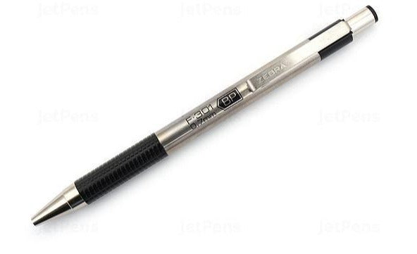 BOLIGRAFO ZEBRA F-301 0.7mm PUNTA FINA RETRACTABLE NEGRO