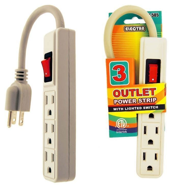 MULTIPLUG 3 OUTLET MINI POWER STRIP