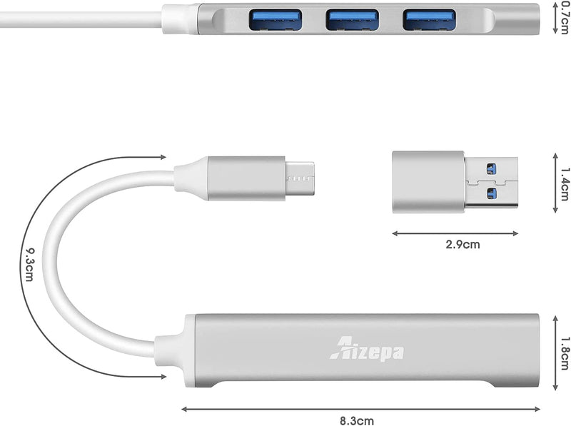 HUB USB C DE 4 PUERTOS MINI USB AIZEPA