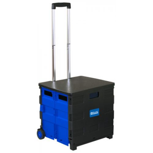 FOLDING CART ON WHEELS W/LID COVER 16" X 18" X 15" BAZIC