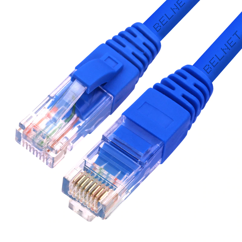 CABLE DE LAN CAT V RJ-45 100' AZUL