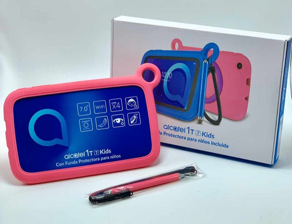 TABLETA WIFI 7" 1T PARA NIÑOS CON COVER Y STYLUS PEN INCLUIDOS COLOR ROSA ALCATEL