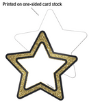 DECORACION ESTRELLAS CON BRILLO DE 5.5" PQ-36 CARSON DELLOSA