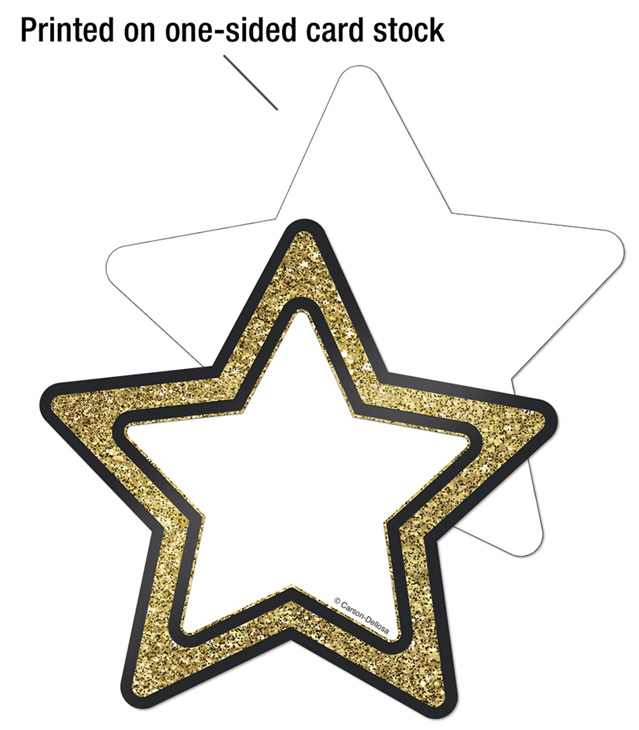 DECORACION ESTRELLAS CON BRILLO DE 5.5" PQ-36 CARSON DELLOSA