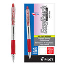 BOLIGRAFO PILOT EASY TOUCH RETRACTABLE PUNTA FINA 0.7mm ROJO DOCENA