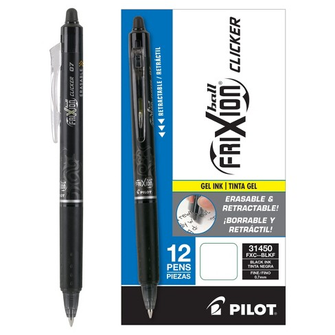 BOLIGRAFO PILOT FRIXION BORRABLE PUNTA FINA 0.7mm NEGRO DOCENA