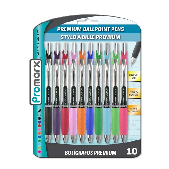 BOLIGRAFO PROMARX GRIPPY ULTRA SET DE 10 COLORES KITTRICH