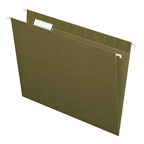 HANGING FOLDER TAMAÑO CARTA CORTE 1/5 CJ-25 VERDE MILITAR PENDAFLEX-TOPS