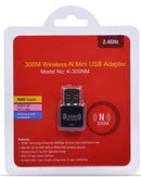 WIRELESS ADAPTER MINI USB LAN TIPO N 2.4 GHZ