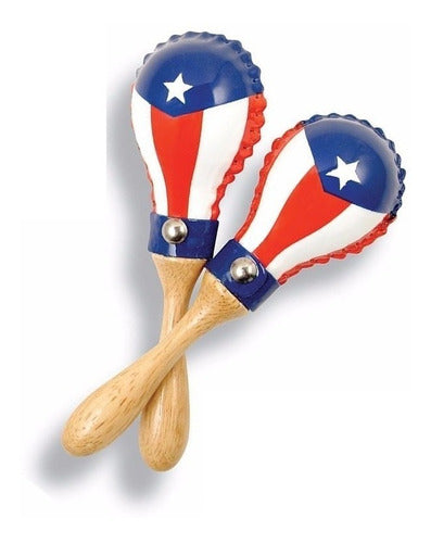 MARACAS MINI BANDERA DE PUERTO RICO